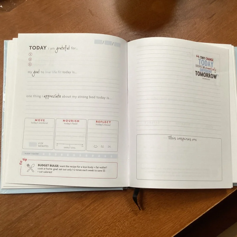 Fitspiration Guided Journal by C. R. Gibson New 8”x 6.5”